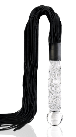 Icicles No 38 Glass Handle Cat O Nine Tails Whip - thewhiteunicorn
