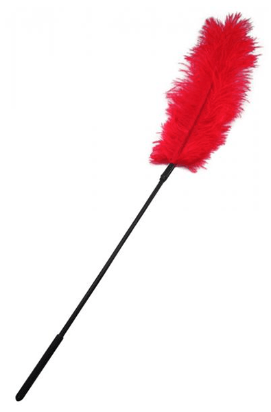 Ostrich Tickler in Red - thewhiteunicorn