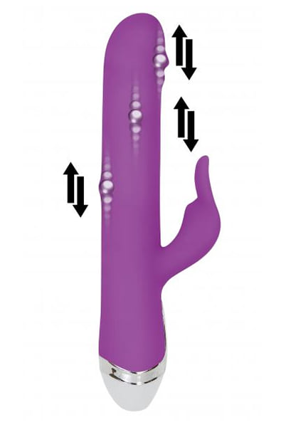 Dancing Pearl Rabbit Vibrator Purple | Rotating Beads | TWU