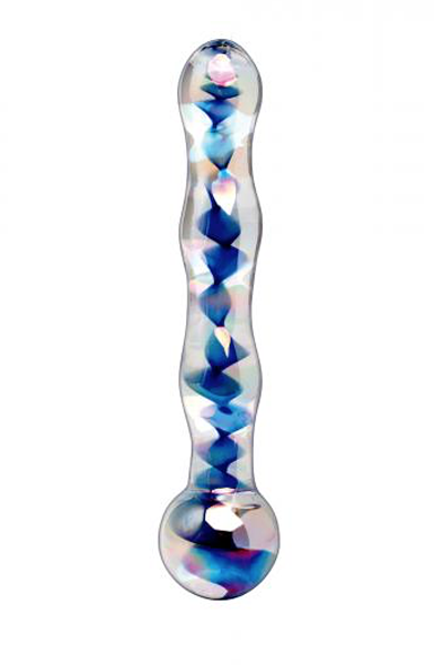 Icicles No 8 Clear Blue Glass Massager - thewhiteunicorn