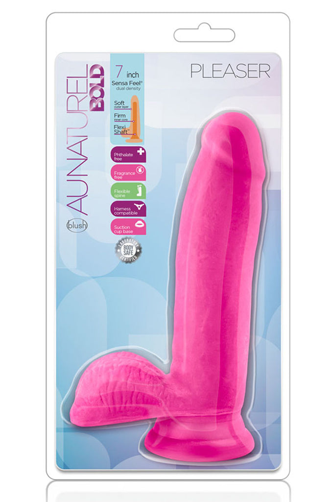 Au Natural Pleaser 7 Inch Dildo in Pink