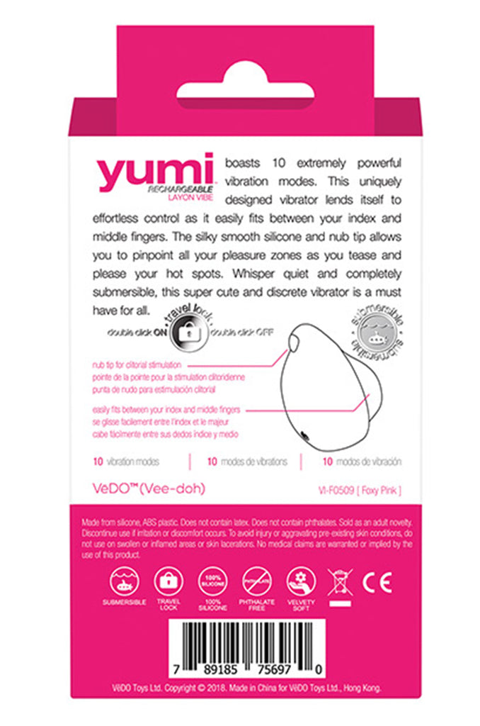 Vedo Yumi Rechargeable Vibe in Foxy Pink