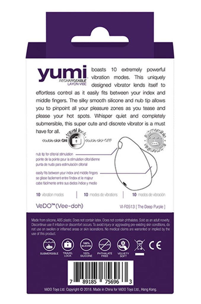 Vedo Yumi Rechargeable Vibe in Deep Purple