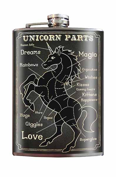 Unicorn Parts Flask - thewhiteunicorn