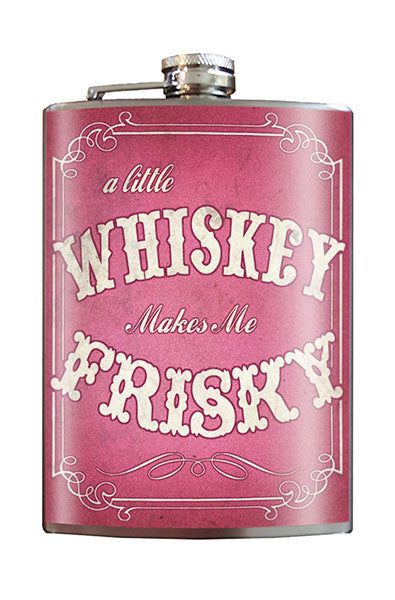 Whiskey Makes Me Frisky Flask - thewhiteunicorn