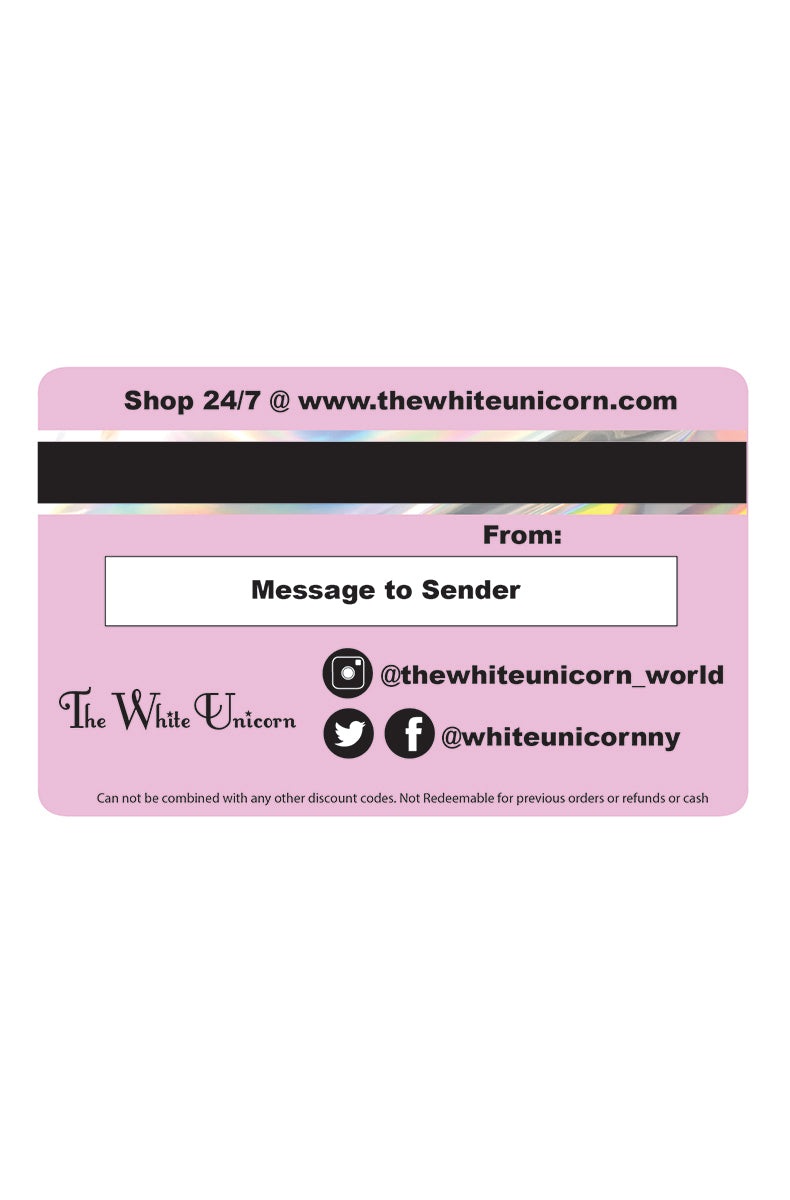 The White Unicorn Gift Card