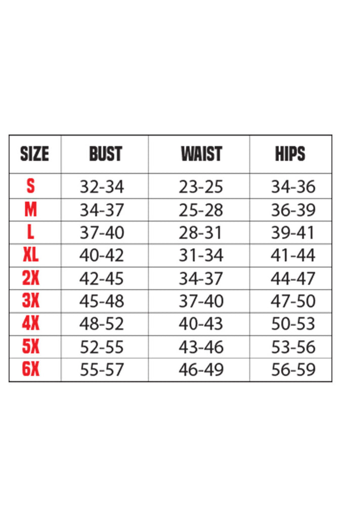 corset sizing