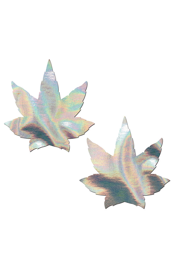 Silver Holographic Weed Pasties