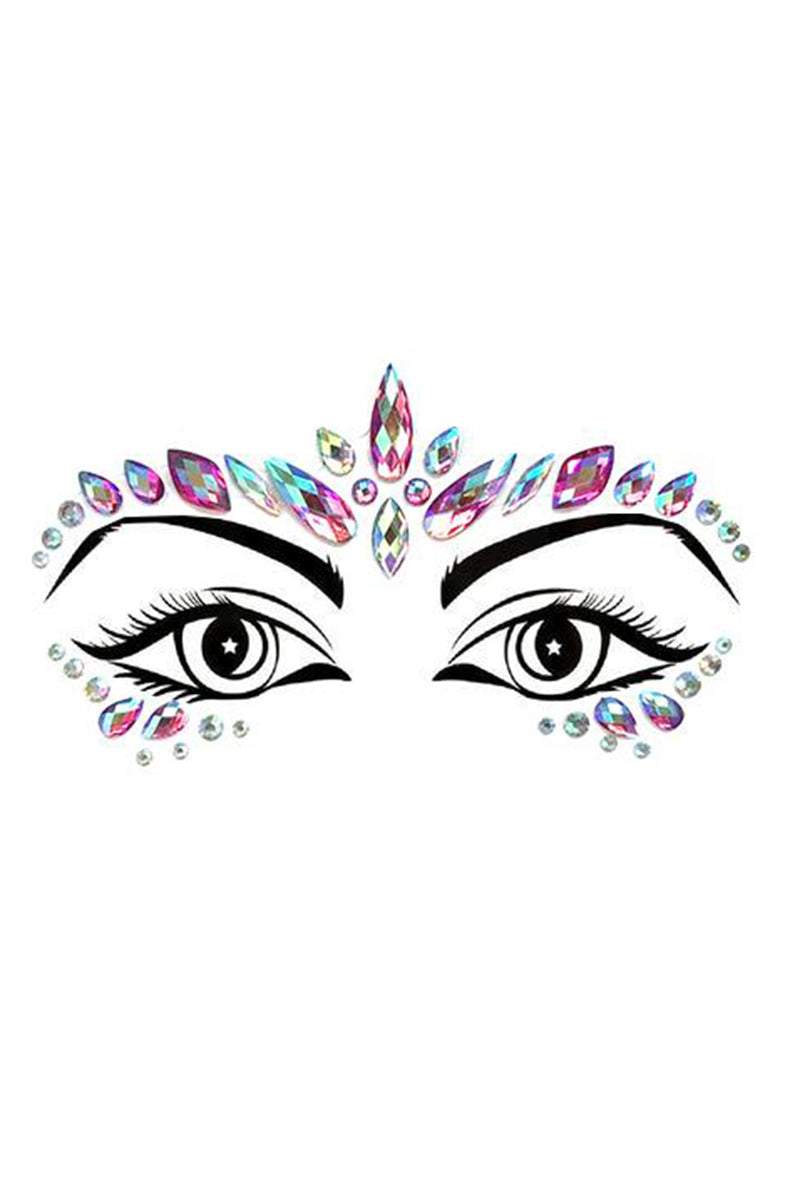 Lunautics Cosmic Crystals in Posh face-jewel sticker on a white background, showing posh rhinestone layout.