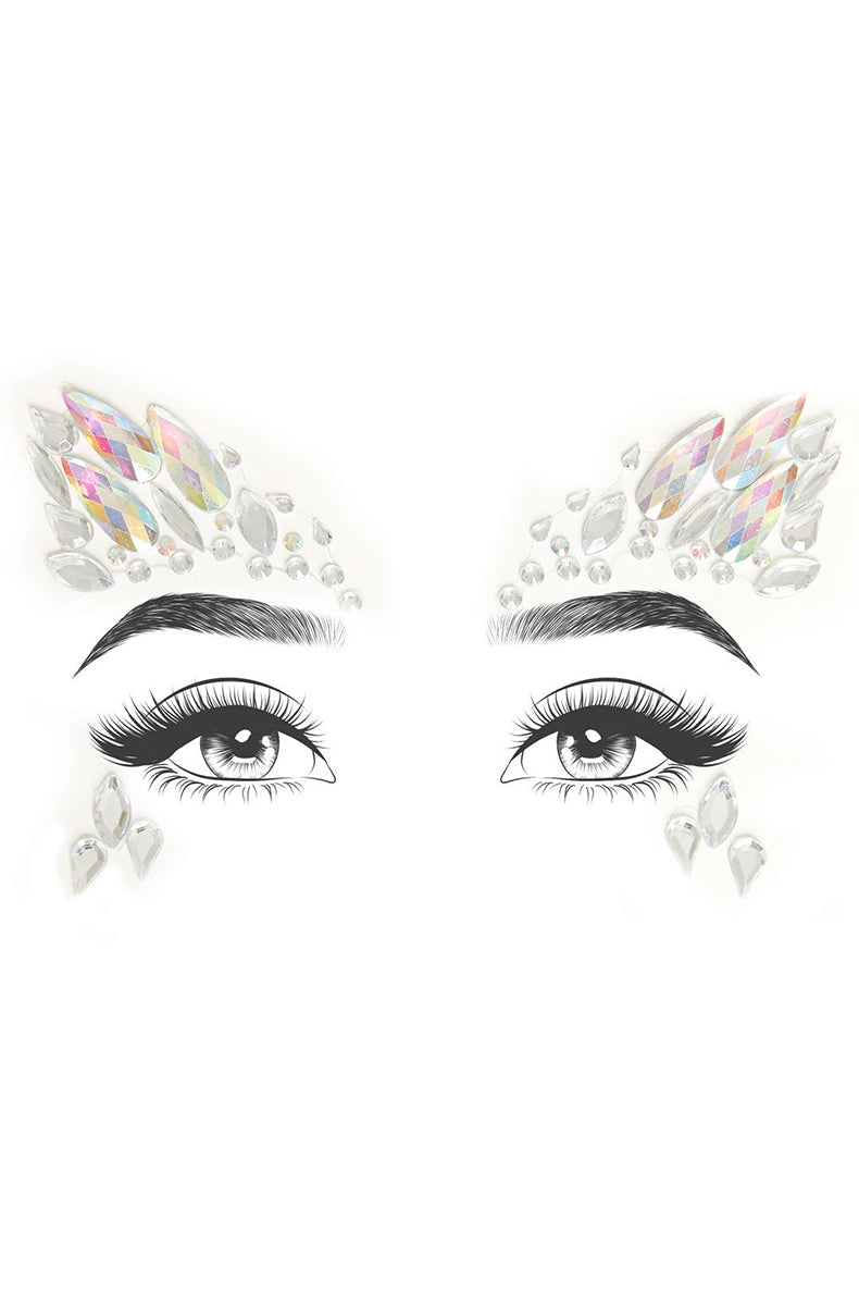 Arista Crystal Face Jewels sticker sheet on a white background showing the Arista rhinestone layout.