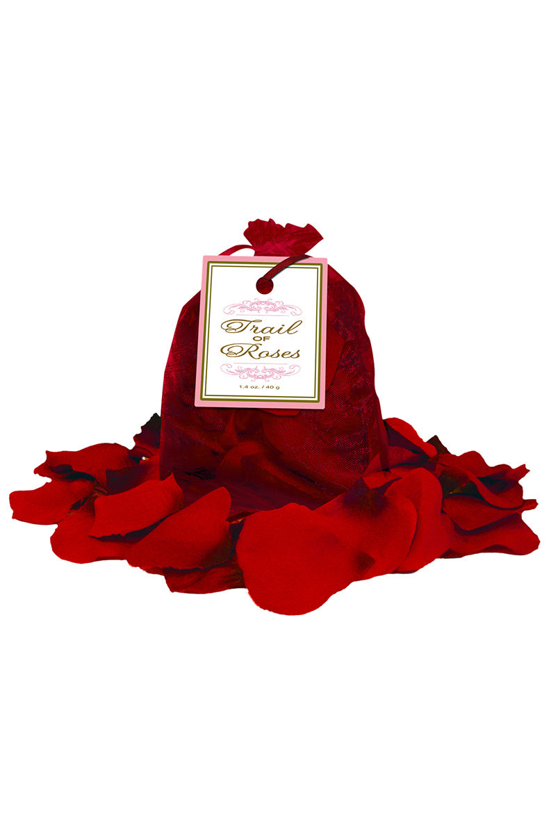 Pile of bright red faux rose petals scattered across a flat surface, in soft fabric texture sized for reuse.