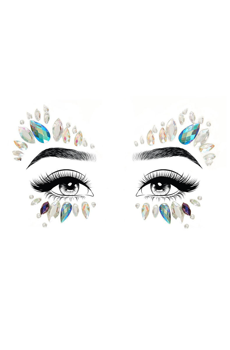 Desna Crystal Face Jewels sticker sheet on a white background showing the Desna rhinestone layout.