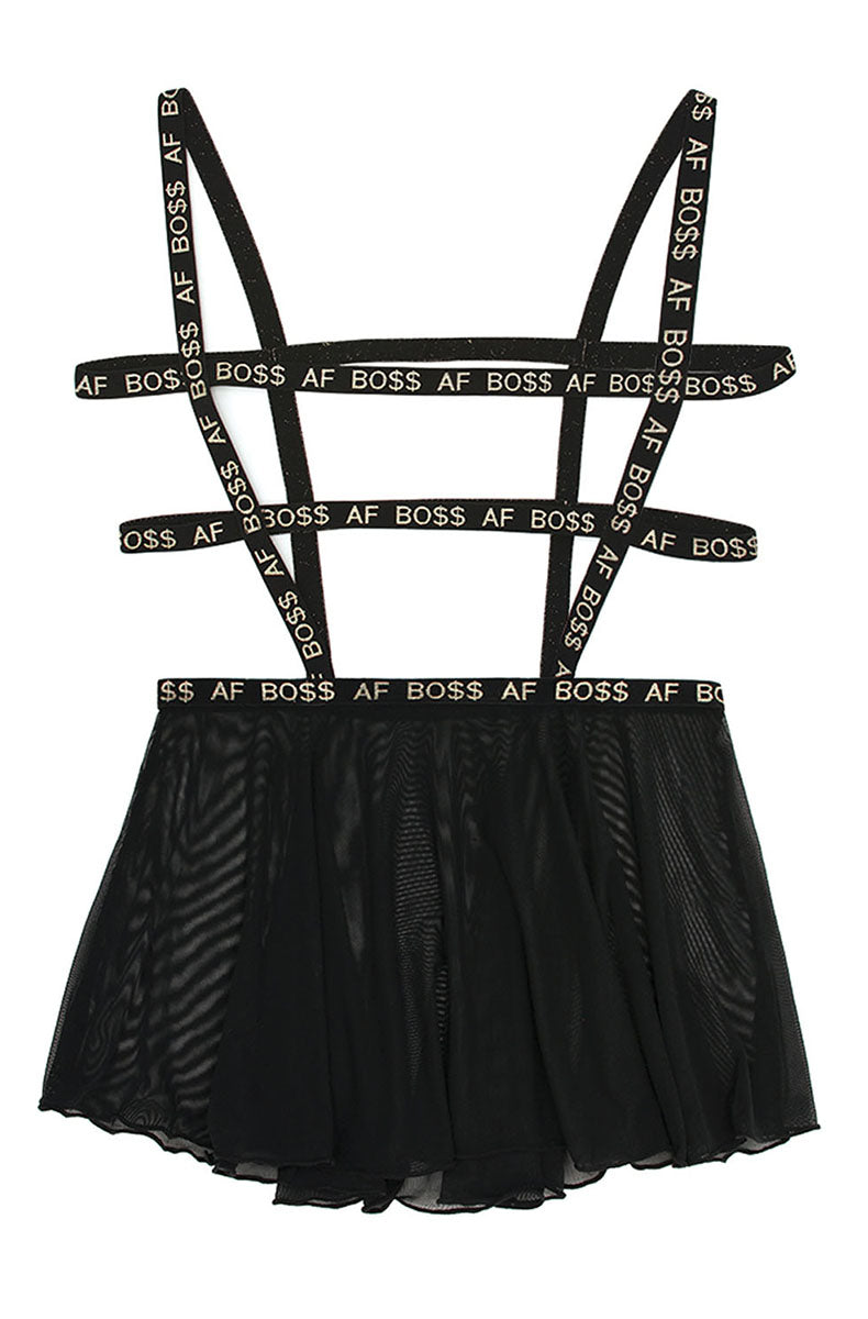 Boss AF Suspender Skater Skirt